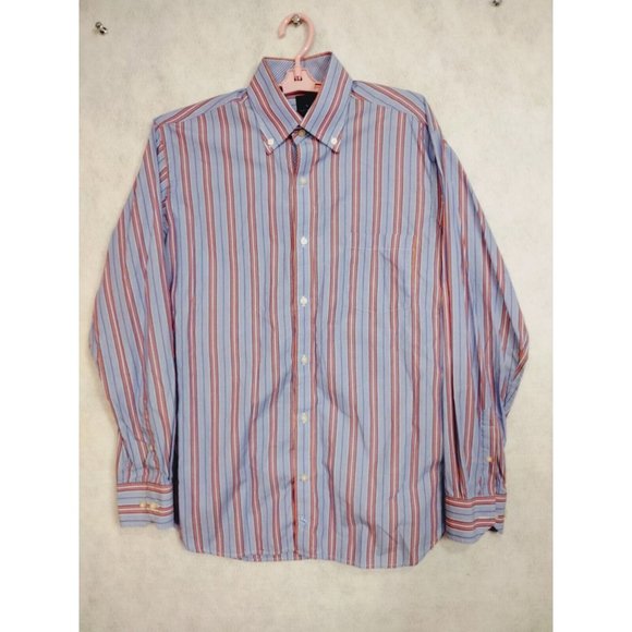 Tailorbyrd Other - TAILORBYRD mens L/S Striped Button down Shirt Flipcuff Size Large cotton